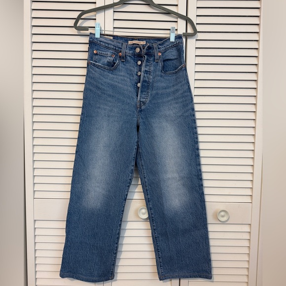 Levi’s Ribcage Straight Ankle Jean - HEMMED - Sz 27 - Picture 2 of 7